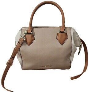 Liz Claiborne Colorblock Satchel Handbag Purse With Shoulder Strap EUC